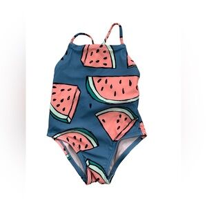 Tea Collection Size 2 Watermelon Print One Piece Adjustable Tie Back Swimsuit